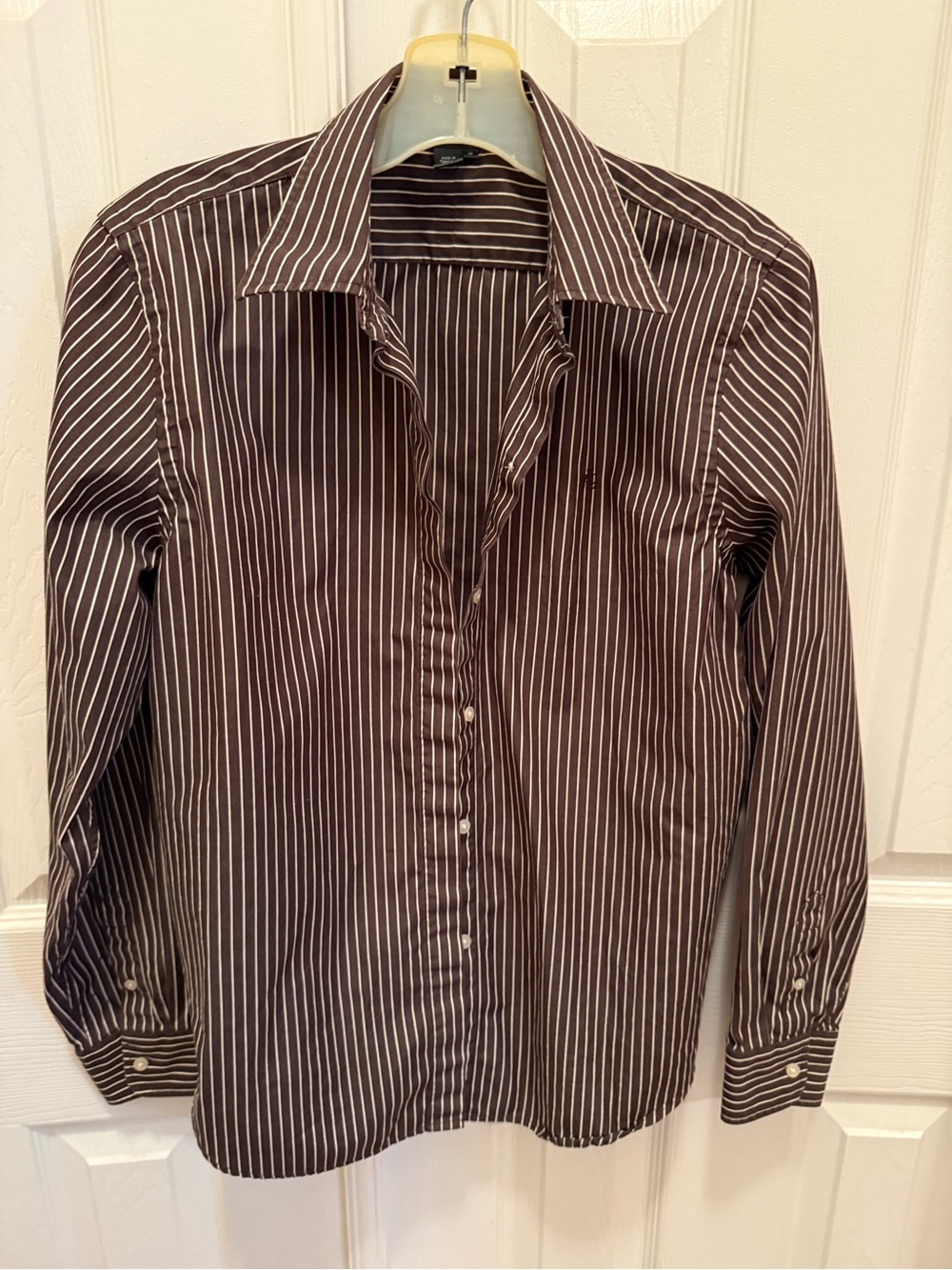 Ralph Lauren Brown & White Pinstripe Shirt
